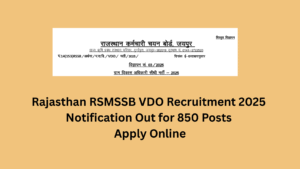 Rajasthan VDO Recruitment 2025