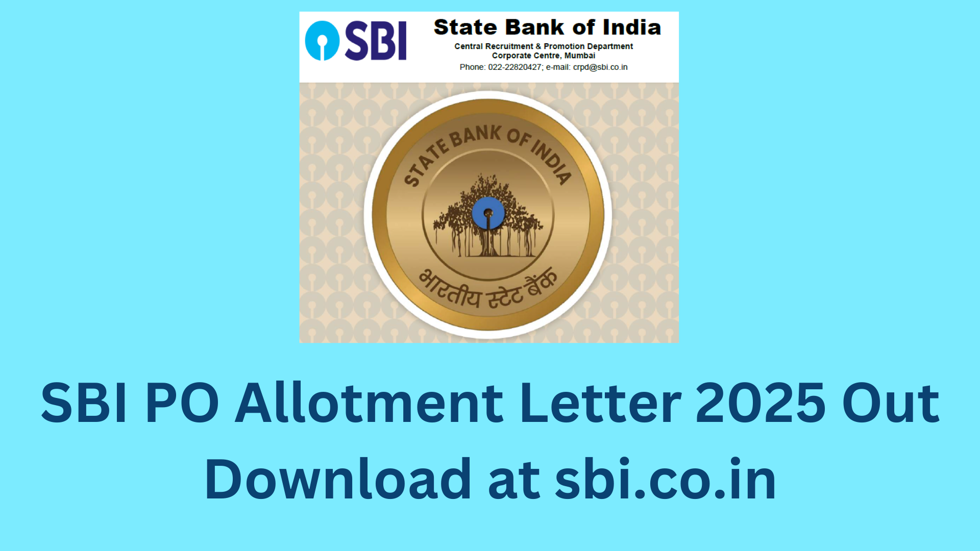 SBI PO Allotment Letter 2025 Out – Download at sbi.co.in