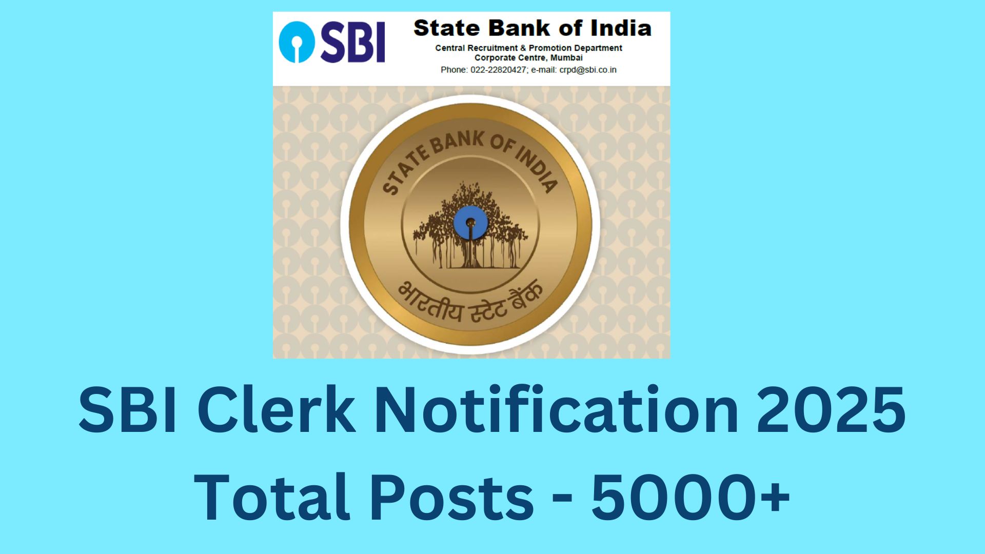 SBI Clerk Notification 2025